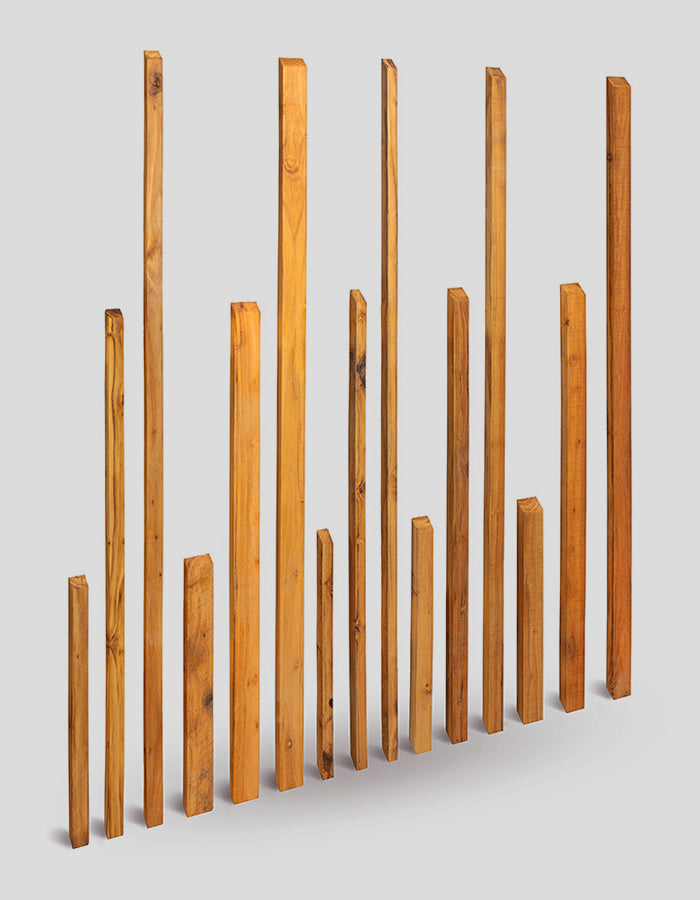 Schuttinglatten/planken rechthoekig (met rechte randen), ruw gezaagd, uiteinden afgeschuind, van robiniahout