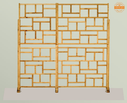 robinia-pro Privacyscherm voor balkon en terras van hout "japanese", rasterpaneel