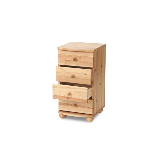 Claudia Kommode Bio Massivholz | Sideboard Anrichte mit 4 kleinen Schubladen aus 100% Bio Holz