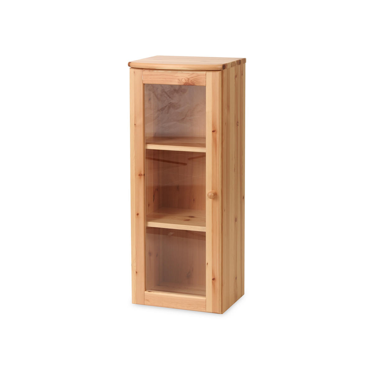 Claudia bovenkast bio grenen massief hout met glazen deur - 1-deurs