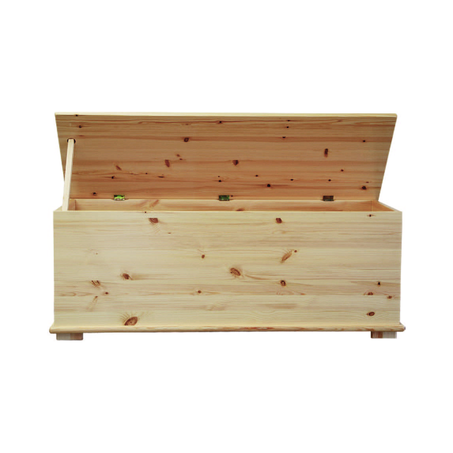 Armoire à linge Vanessa en pin massif bio - Coffre à linge commode 100 % bois bio