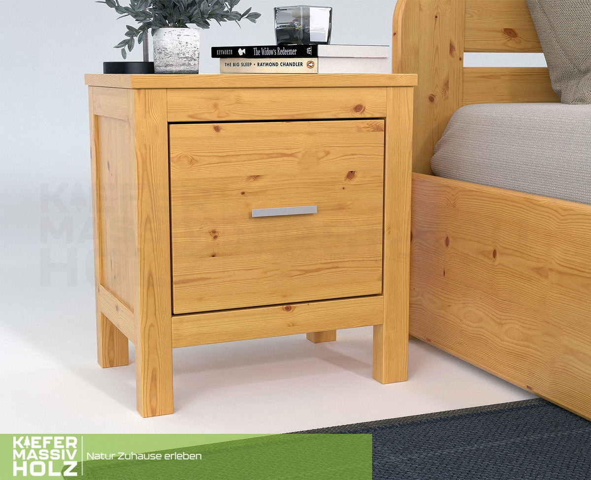 Nachttisch aus Massivholz, Model Sale Premium Line Natur
