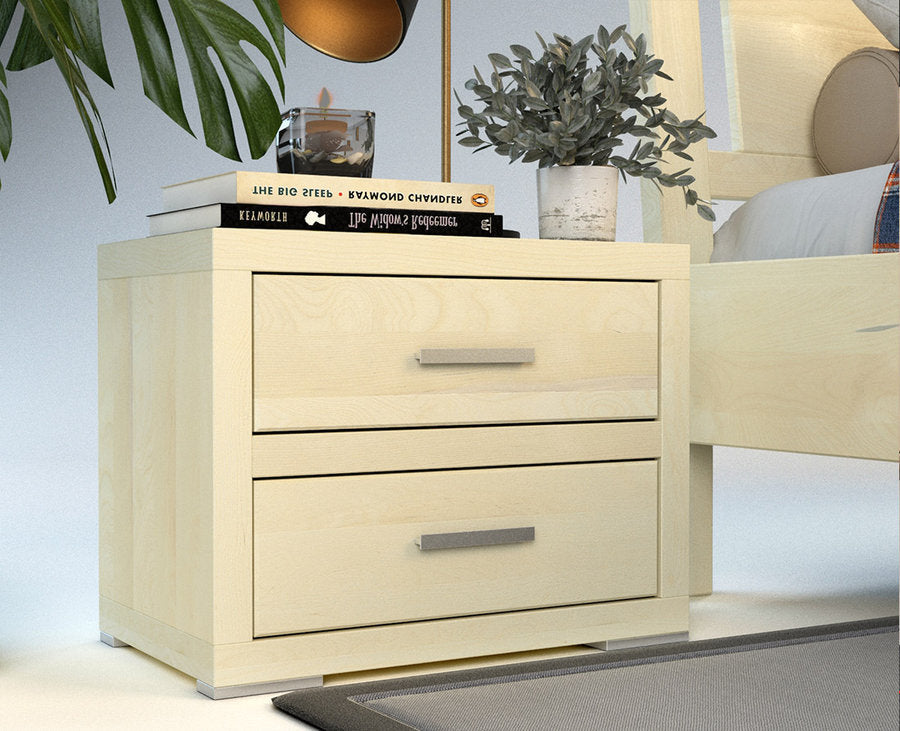 PEDENZA Massivholz Nachttisch – Zeitloses Design und Funktionalität vereint