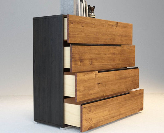 ARDEA Massivholz - Handgefertigte Birke Kommode