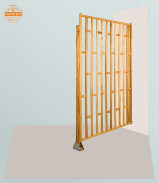 robinia-pro Aansluitlat voor wandmontage voor privacyscherm voor balkon en terras van hout "staven", paneel