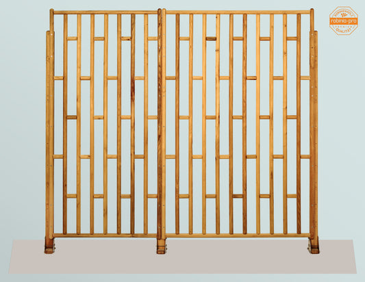 robinia-pro Privacyscherm voor balkon en terras van hout "staven", paneel