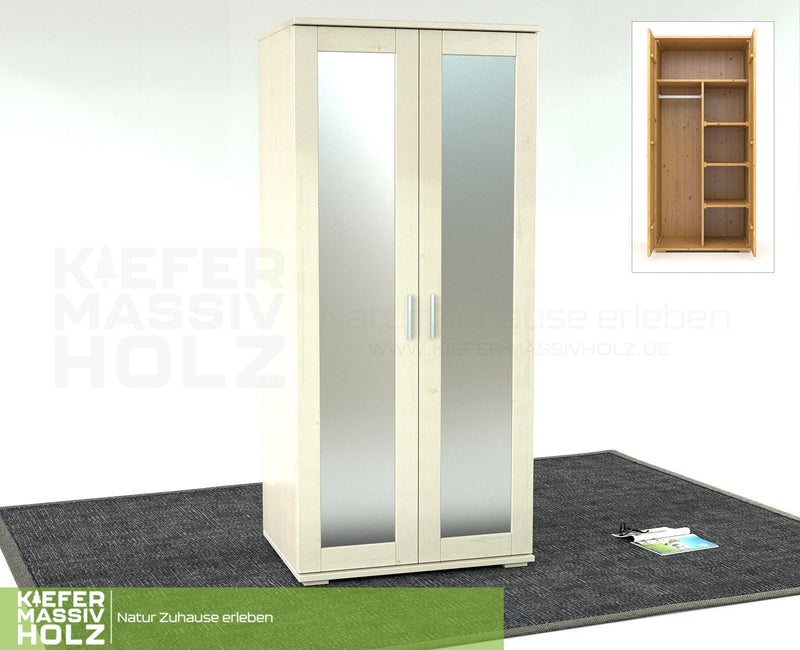 Nobis Spiegeltürenschrank Bio Kiefer – Funktionalität trifft auf zeitloses Design