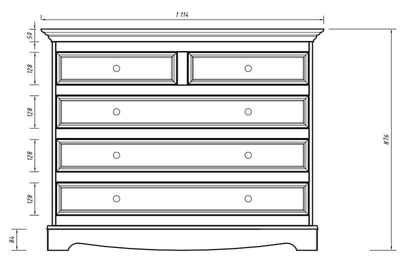 Bologna Elegante Kommode Graphit Kiefer – Stilvolle Aufbewahrung für Ihr Zuhause