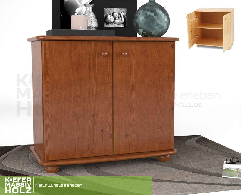 Claudia Kommode Bio Kiefer | Massivholz Sideboard | 2-Türig Anrichte aus 100% Kiefer