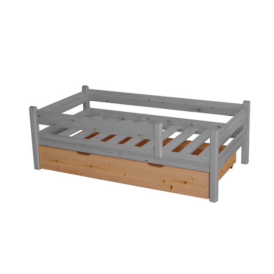 Bettkasten Kinderbett 80x160cm aus Kiefer Massivholz | 100% Bio | Naturholz