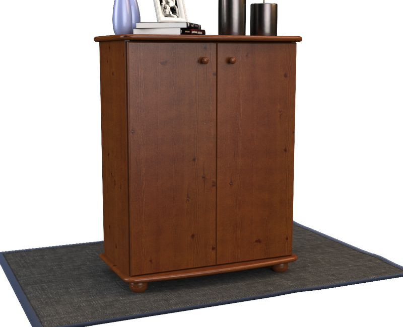 Anika Kommode 110er Bio Kiefer Massivholz | 2-Türig Sideboard mit Regalfächern | Anrichte aus 100% Massivholz