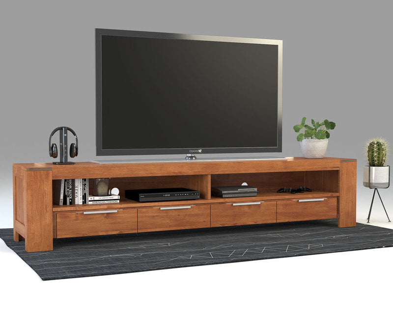 Robosto TV-Sideboard Birke Massivholz – Handgefertigtes Longboard für Ihr Wohnzimmer