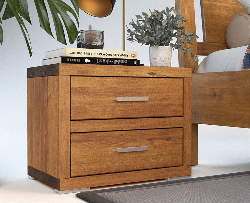 PEDENZA Massivholz Nachttisch  – Zeitloses Design und Funktionalität vereint
